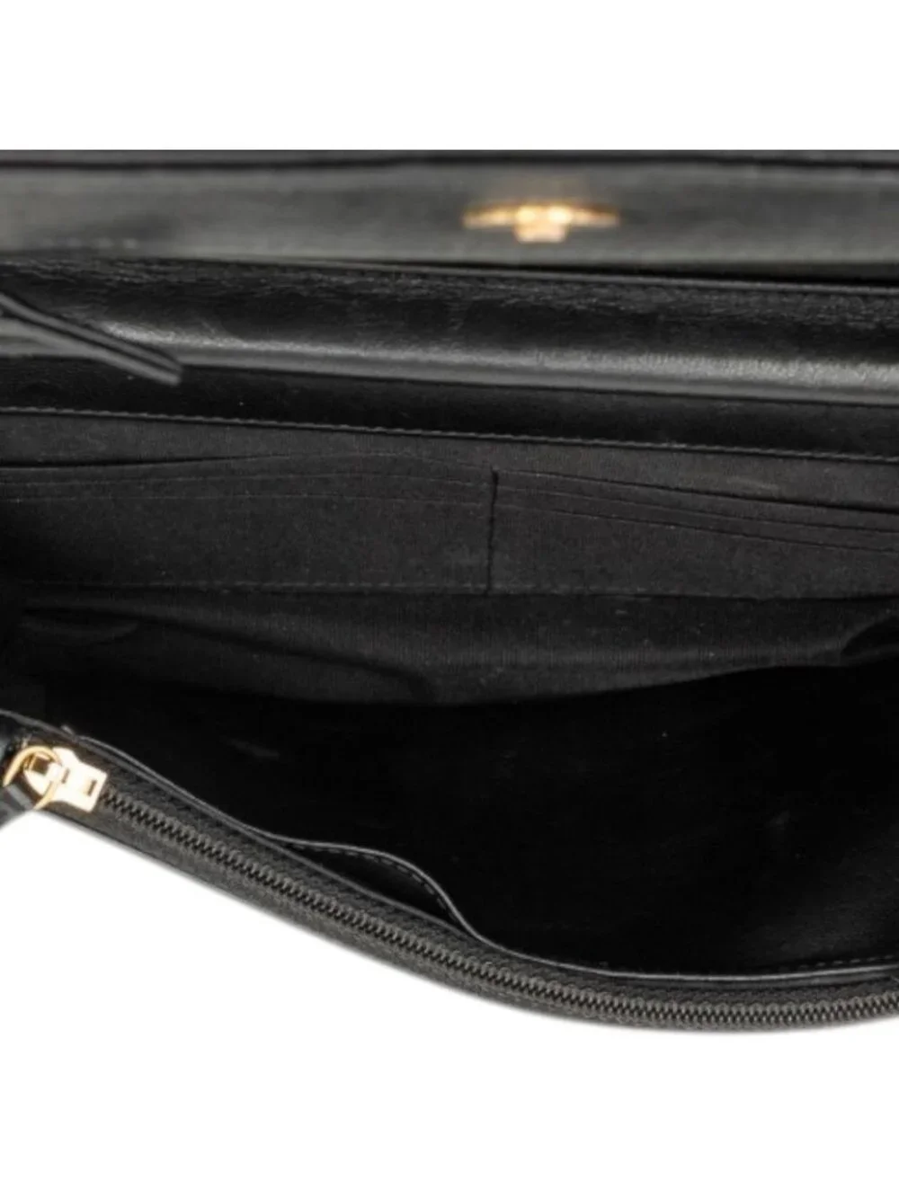 Chanel CC Logo Boy Chain Wallet Shoulder Bag Black Lambskin